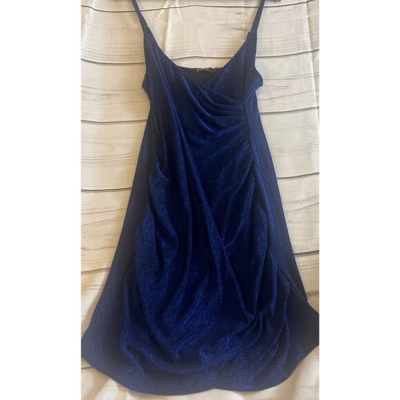 KOJOOIN Women's Sparkly Bodycon Night Out V-Neck Sparkle Ruched Dress L NWT - Picture 4 of 7